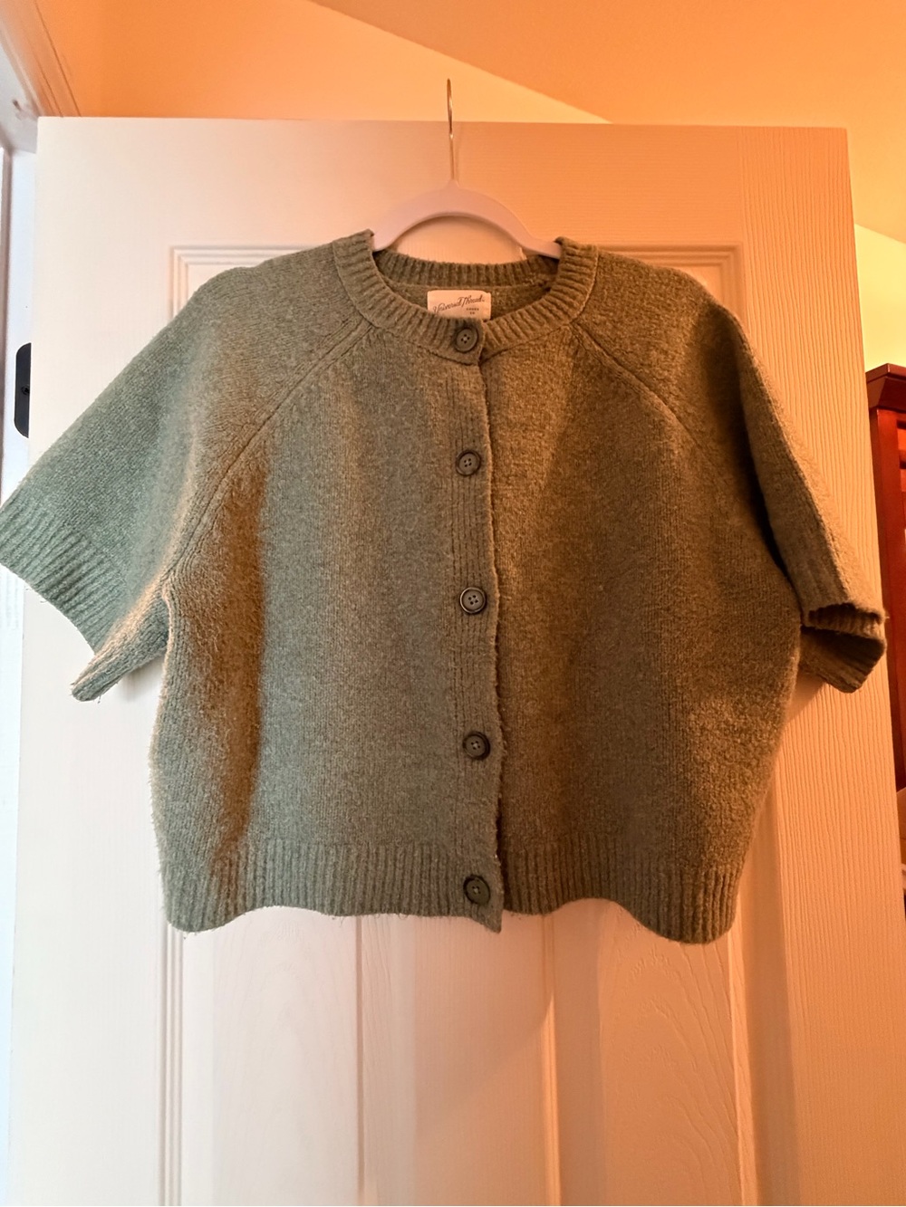 Universal Thread Sage Green Short Sleeve Button Cardigan